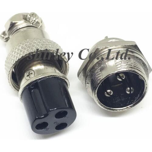 5Pair=10Pcs GX16 GX16-3 3P 3Pin 16mm Male&Female Wire Panel Connector plug Circular Aviation Connector Socket Plug