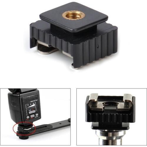 5Pcs Camera Metal Flash Hot Shoe Mount Adapter to 1/4" Screw Thread Tripod Mount for Studio Light Stand Tripod