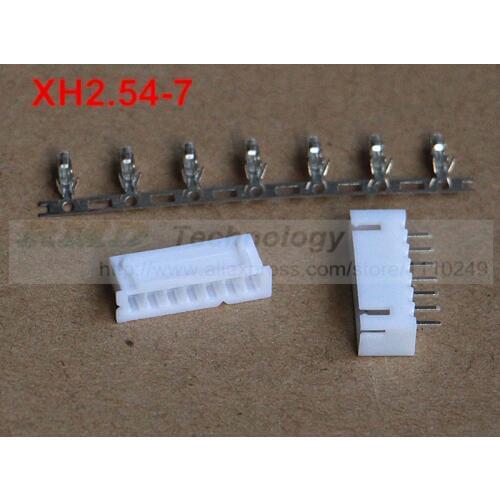 50set/lot XH2.54 - 7p 2.54 mm connector 50 pcs female housing + 50pcs male header + 350pcs terminal 2.54mm 7pin free shipping