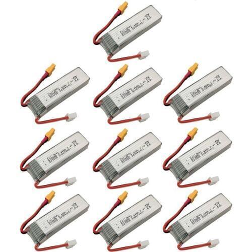 7.4V 600mAh Lipo Battery For XK K130 RC Six-way Brushless Aileron Helicopter Spare Parts Accessories Drone Battery 801855 10pcs