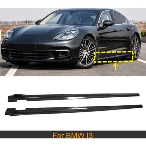 Car Side Skirts Body Kits For Porsche Panamera 2017-2019 Car Door Bumper Lip Skirts Aprons Body Kits Carbon Fiber