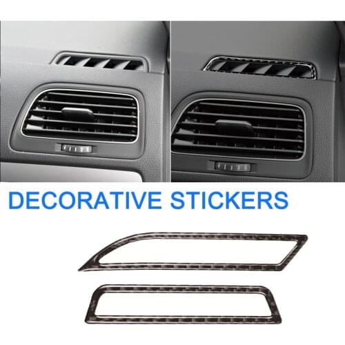 Atreus Car Carbon Fiber Decorative Sticker For Volkswagen Golf 7 R GTE GTD MK7 2013- 2017 LHD Accessories Styling