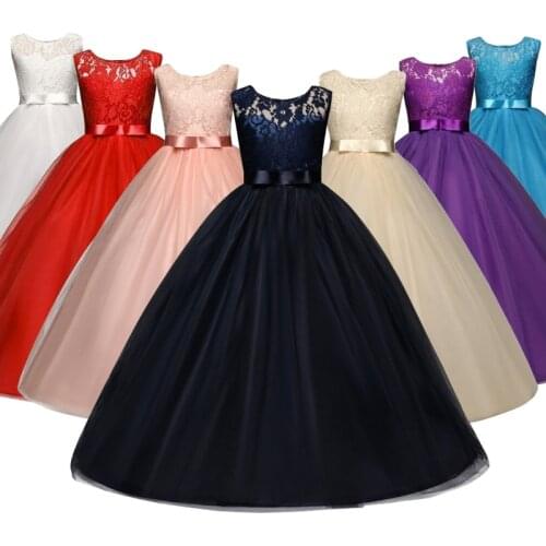 Summer Girls Dress Lace Princess Dress Tutu Party Wedding Dress Costume Kids Dresses For Girls Children Clothing 10 12 14 Years