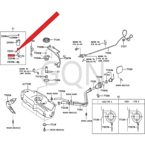 Fuel pump filter 2003-Toy ota ECH OSC ION XBV IOS COR OLL ACA LDI NA electric fuel pump filter household portable with filter