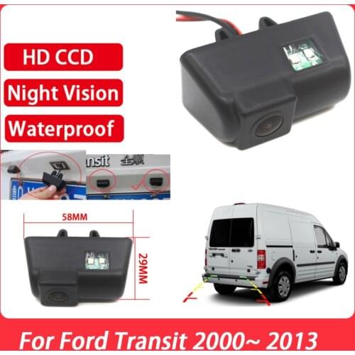 HD Waterproof Reversing Rear View License Plate Camera high quality RCA For Ford Transit 2000 2001 2002 2003 2004 2005 ~ 2013