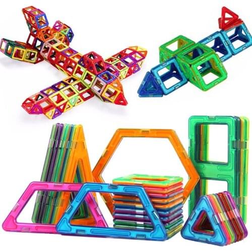 34Pcs/set Big Size Designer Magnetic Building Blocks Toys Constuction Assembly Stereo Square Shape Building Blocks Birthday Gift