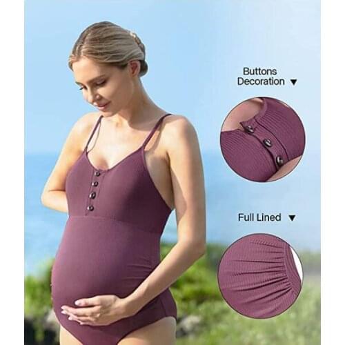 Swimsuits For Pregnant Woman 2021 Maternity Sexy One Piece Bikini Padded Swimwear Beachwear costume da bagno maternità