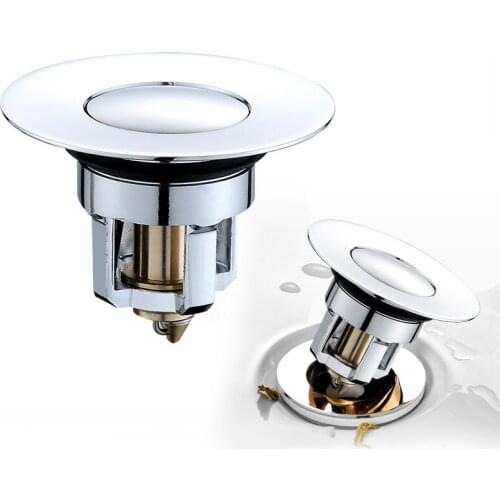 Brass Bathroom Basin Pop-up Button Drain Filter Hair Catcher Bath Stopper Shower Sink Strainer Plug Kitchen Accessories Drainer