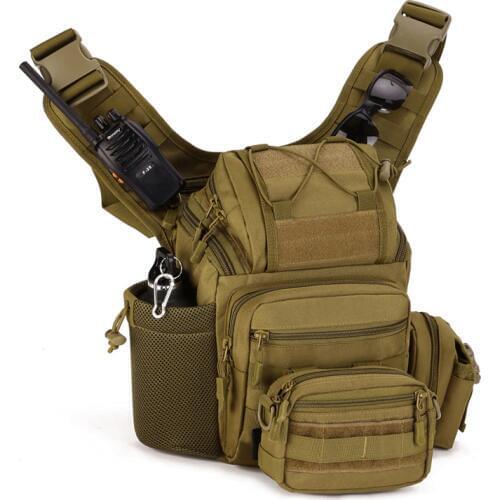 Multifunction oulder Outdoor Photography SLR Camera Bag Tactical Saddle Bag Waterproof Camouflage Army Bag For Hiking K306