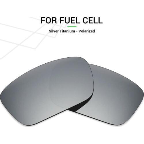 Mryok Anti-Scratch POLARIZED Replacement Lenses for Oakley Fuel Cell Sunglasses Silver Titanium