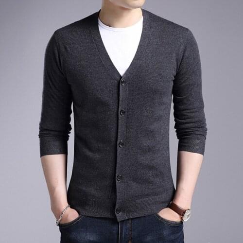 2021 Brand New Autumn Mens Sweater Jackets Cardigan V-neck Fashion Slim Overcoat for Male Sweater Jacket Clothing