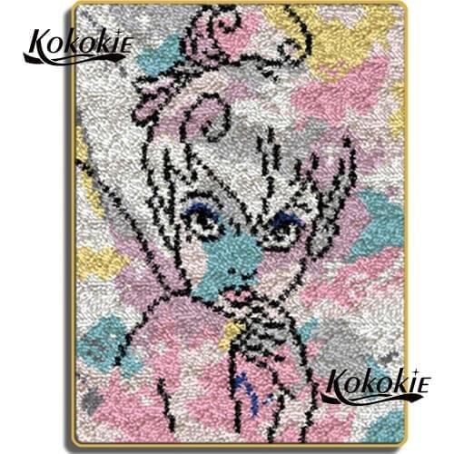 3d latch hook kits rug vloerklee cross stitch kits angel embroidery needlework sets knooppakket cushion Crocheting diy tapijt