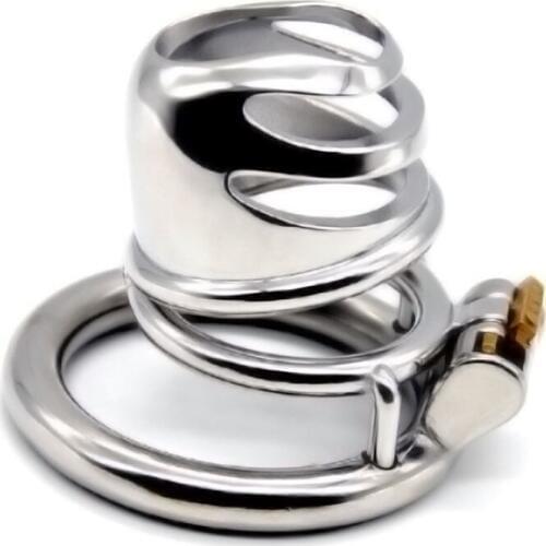 2021 Newest Stealth Lock Male Chastity Device Penis Cock Cage Cockrings Stainless Steel Chastity Cage for Men G259B
