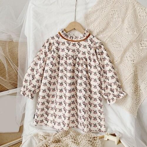 Princess Girls Dress Spring Autumn Toddler Kids Long Sleeve Floral Dress For Girls Baby Dress Korean Style Children Clothing