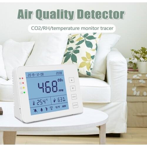 Indoor Portable CO2 Detector Multifunctional Home Air Detector Intelligent Air Quality Analyzer Household Air Pollution Monitor