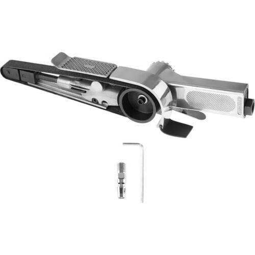 Industrial Pneumatic Belt Sander Machine Air Belt Sander Pneumatic Polishing Tool 16000rpm 10*330mm/20*520mm Grinding Tools