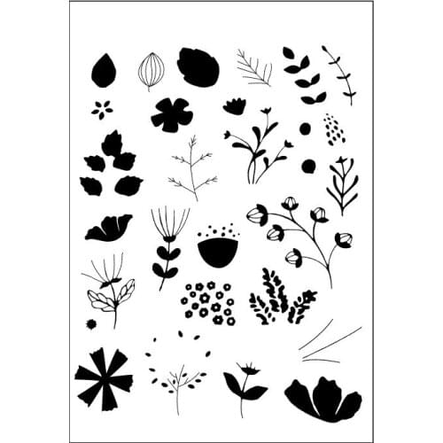 11x16 Flowers Transparent Clear Rubber Stamp Sheet Cling Scrapbooking Photo Album PaperCard DIY Craft