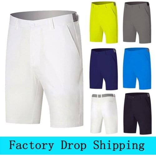 2019 Summer Golf Sportswear Mens Knee Length Shorts Breathable Quick-drying Mens Solid Color sports Golf Shorts 30-40