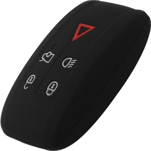 Kutery 10pcs/lot 5 Buttons Silicone Remote Car Key Case Cover Fob For JAGUAR XF XFR XK XKR