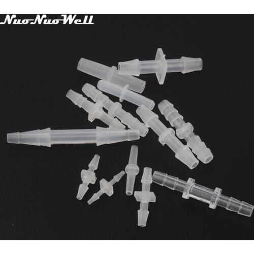 5pcs 2mm 3mm 4mm 5mm 6mm Soft Hose Straight Connector Aquarium System Air Pump Environmental Fittings Garden Micro Irrigation