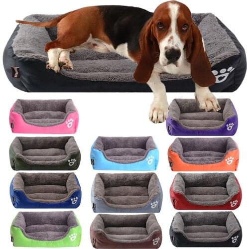 Super Large Dog Sofa Dog Bed Waterproof Bottom Soft Fleece Nest Dog Baskets Mats Large Pet Bed Autumn Winter Warm Cozy Dog House