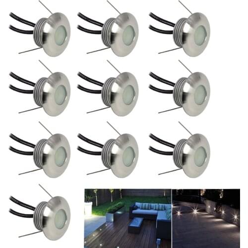 LED Deck Light IP67 Waterproof Recessed Underground Lamp Buried Light 1W Stair Light Corridor Pathway Inground Light with Driver