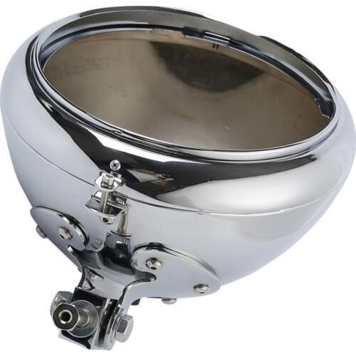 TCMT Motorcycle Chrome 7" Headlamp Headlight Housing Block Mount For Harley Softail Heritage Fat Boy 1986-2011 flstf