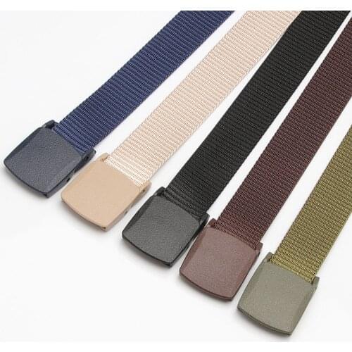 Military Mens Belt 2020 Military Belt Adjustable Belt Mens Outdoor Travel Tactical Belt With Plastic Buckle Pants 120 cm