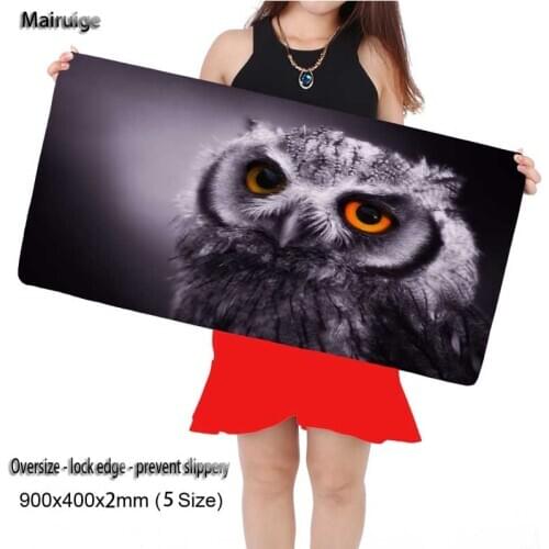 XGZ Night Owl Game Anime Computer Notebook Mouse Pad Soft for Lol CSGO Player Xxl
