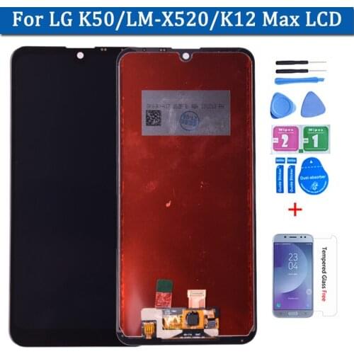 Display For LG K50 LCD Touch Panel Screen Digitizer Assembly Replacement For K12 Max X520 Display Repairment Part