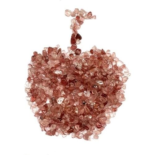 1000g natural red strawberry quartz gravels reiki healing crystals crushed stone as children DIY drawing materials for sale
