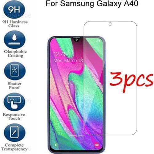 3pcs Tempered Glass For Samsung Galaxy A40 Protective Glass Screen Protector For Samsung A40 a 40 safty Glass 5.9" SM-A405FN