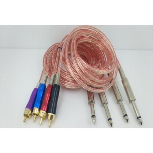 4 Colors Silicone Hook Line for Straight RCA Interface Insert Tattoo Machine Conversion kit Tattoo Machine Power Supplies