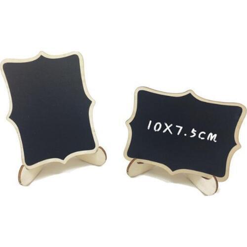 4pcs/lot Rustic Wedding Wood Mini Chalkboard Easel Vintage Blackboard Party Table Decoration Garland Notice Number Tag