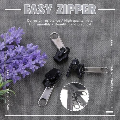 6 PCS/Bag Universal Instant Fix Zipper Repair Kit Replacement Zip Slider Teeth Rescue New Design Zippers For Sewing Clothes
