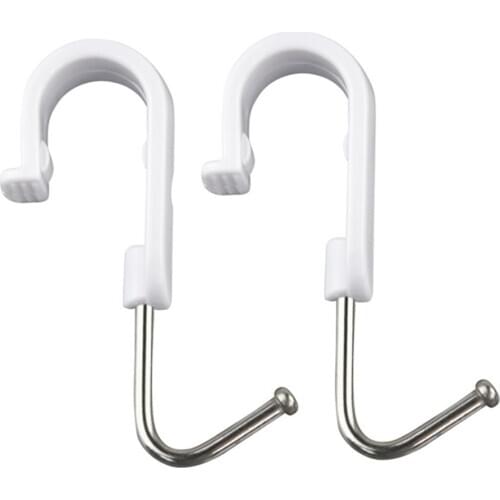 7pcs S Shape Holder Storage Multifunction Hook 360 Degrees Rotated Bathroom Kitchen Organizer White Hanger Rack Stainless Steel