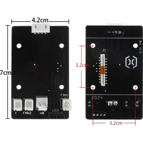 Printer Replacement Accessories Hot End PCB Adapter Board and 24-pin Cable Kit for Artillery Sidewinder X1 3D Printer
