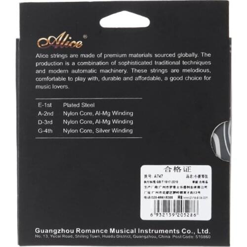 Alice A747 Violin String Nickel-plated High-carbon Steel Nylon Core Silver Wound RXBB