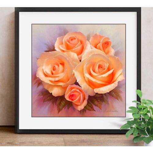 Diamond Mosaic"Flowers"Patterns Rhinestone Handmade Kits,Diamond Painting Cross Stitch Rose Embroidery Home Decor Gift