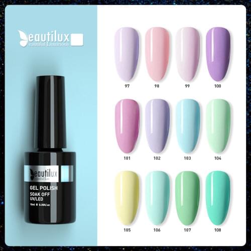 Beautilux Nail Gel Polish Spring Macaron Ice Cream Flower Color Collection Nails Art Design Gels Varnish UV Nail Lacquer 10ml
