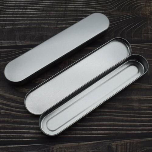 Metal Iron Pencil Case Simple Portable Pen Storage Box Holder Writing Materials Stationery Office School Supplies 17.8*3.6*1.9cm