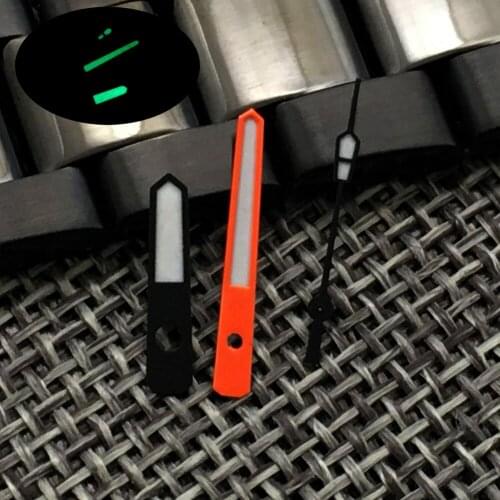 For NH35A NH36A 7s26, 7s36, 7s25, 7s35 Black&Orange &White Watch Hands Needles Green Luminous Wristwatch Parts