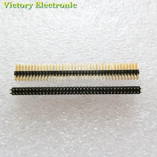 5PCS/LOT 1.27mm 40 Pin Male Double Row Pin Header Strip 2X40P