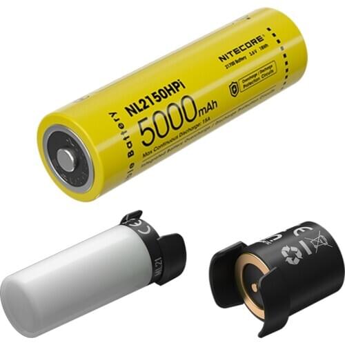 NITECORE 3 in1 21700 Intelligent Battery System NL2150HPi 5000mAh Rechargeable Battery+ MPB21 Powerbank+ML21 CRI LED Flashlight