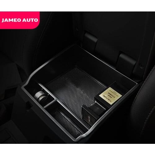 Jameo Auto Car Central Armrest Storage Box Stowing Tidying for Toyota Hilux AN120 AN130 Fortuner An160 2016-2020 Accessories