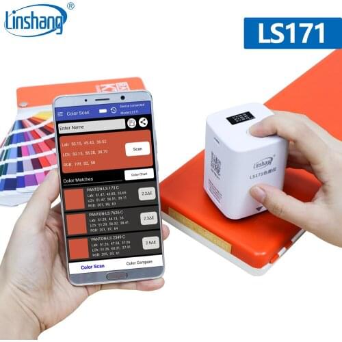 Linshang LS171 & LS170 colorimeter with color meter App for paint coating ceremic paper plastic textile metal color difference