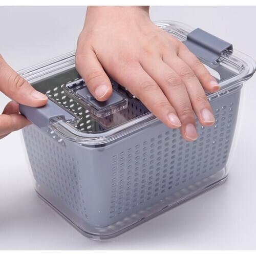 Kitchen Adjustable Stretchable Refrigerator Organizer Drawer Basket Refrigerator Drawers Vegetable Storage Rack Holder PI66