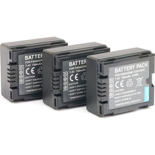 LANFULANG 3 Pack CGA CGR DU06 DU07 Replacement Li-ion Battery For Panasonic CGA-DU12 CGA-DU14 CGA-DU14A CGA-DU21 CGA-DU21A