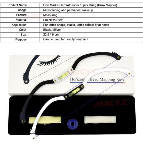 Ruler Positioning Bow Eyebrow Mapping Make Up Measuring Microblading semi-Permanent Marker thread Liners Eyebrow Tattoo ruler