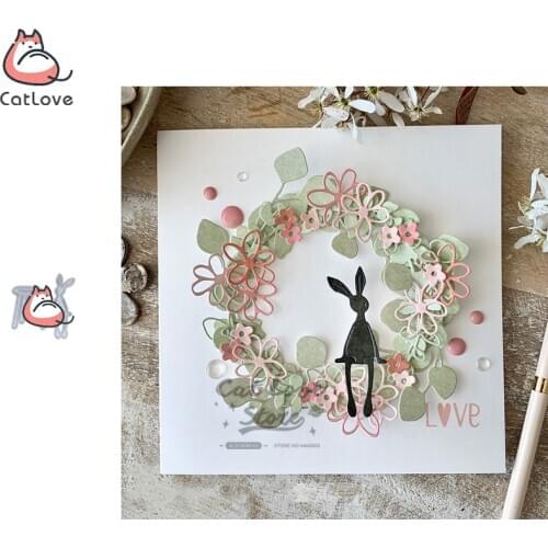 Rabbit Sitting Animal Metal Cutting Dies Scrapbooking Stencil Die Cuts Card Making Decorative Craft Embossing New Dies For 2020